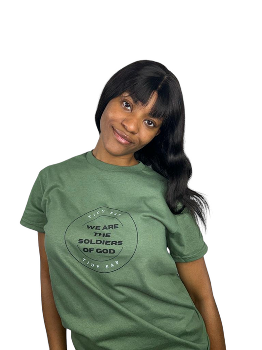 Green Army T-SHIRT WE ARE THE SOLDIERS OF GOD